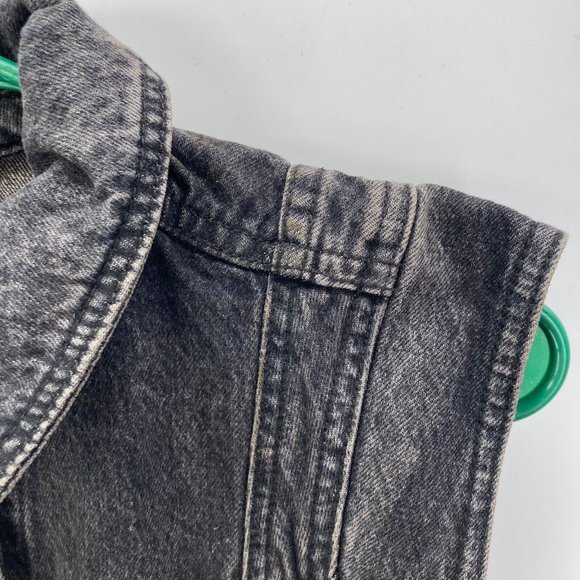 Sezane Women's Tim Jacket Vest Black Grey Denim Size Small NWT - Picture 2 of 10